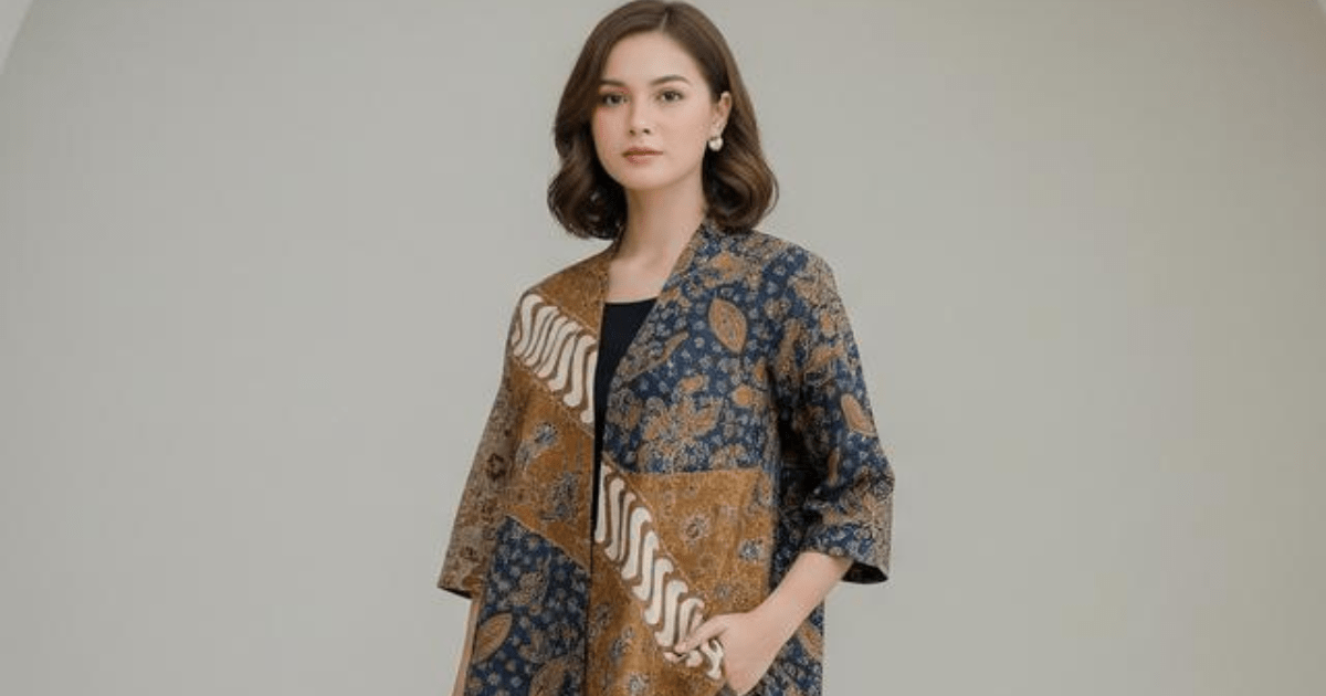 8 Model Atasan Batik Kimono Wanita 2025