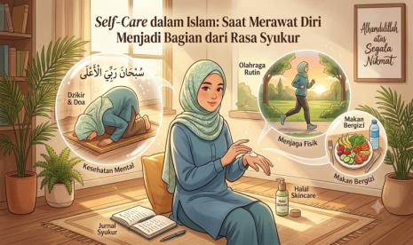 Ilustrasi merawat diri untuk artikel Merawat Diri Menjadi Bagian dari Rasa Syukur